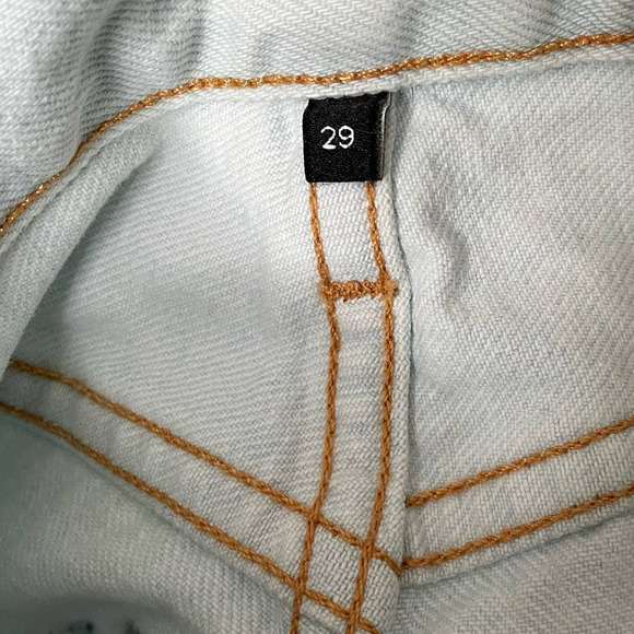 GOLDSIGN The Benefit High Rise Straight Leg Jeans Light Wash 29 - Picture 7 of 13